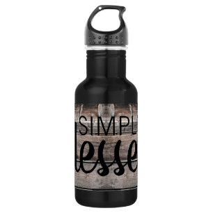 Bouteille D'eau rustique chic SIMPLY BLESSEE en écriture  