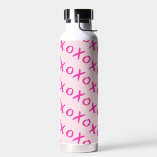 Bouteille D'eau Saint Valentin XOXO motif rose galentine