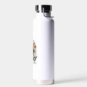 Bouteille D'eau Saison effrayante Fantôme Rétro Floral effrayant H