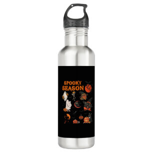 Bouteille D'eau Saison éffrayante Halloween Chat Noir Sorcière Fan