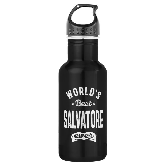 Bouteille D'eau Salvatore Nom personnalisé Anniversaire (Devant)
