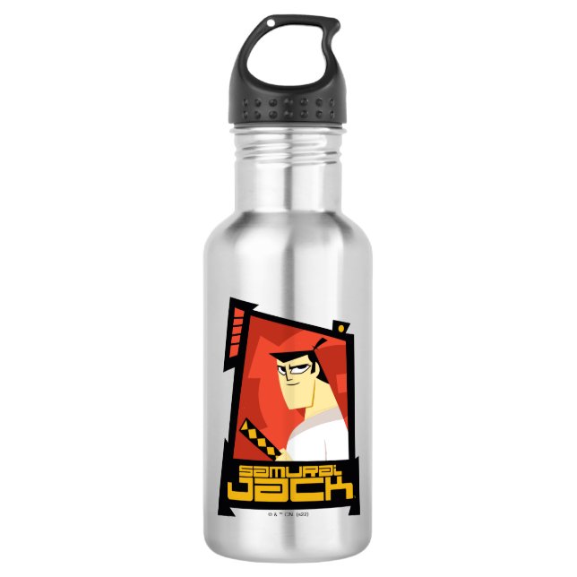 Bouteille D'eau Samurai Jack Souriant Futuristic Frame Graphic (Devant)