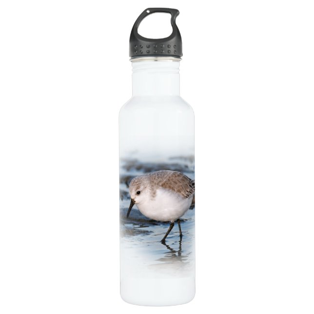 Bouteille D'eau Sanderling Flâner sur une plage d'hiver (Devant)