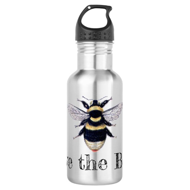 Bouteille D'eau Sauvez les abeilles (Devant)
