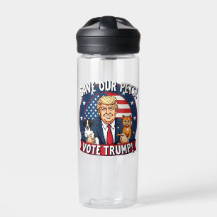 Bouteille D'eau Sauvez nos animaux de compagnie Votez Trump Pets F