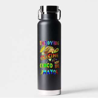 Bouteille D'eau Savourez Une Cuisine Sur Le Cinco De Mayo