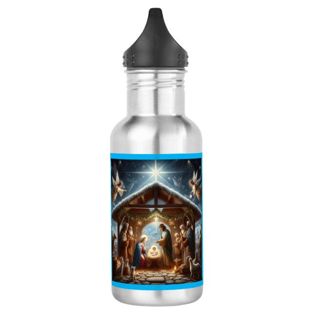 Bouteille D'eau Scène de nativité traditionnelle (Gauche)