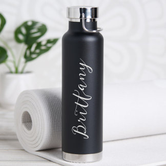 Bouteille D'eau Script personnalisé minimaliste moderne