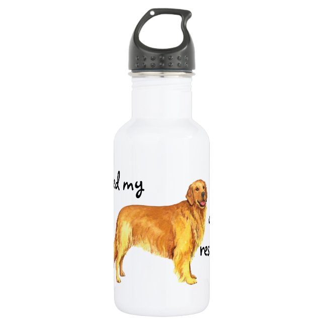 Bouteille D'eau Secourir Golden Retriever (Devant)