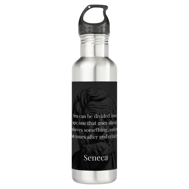 Bouteille D'eau Seneca's Division : Les Doers et les Critiques (Devant)