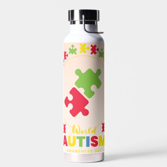 Bouteille D'eau Sensibilisation sur l'autisme (Gauche)