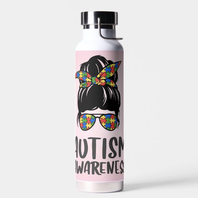 Bouteille D'eau Sensibilisation sur l'autisme chic (Gauche)