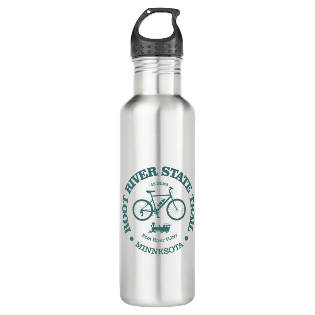 Bouteille D'eau Sentier d'état de la rivière Root (cyclisme) (Devant)