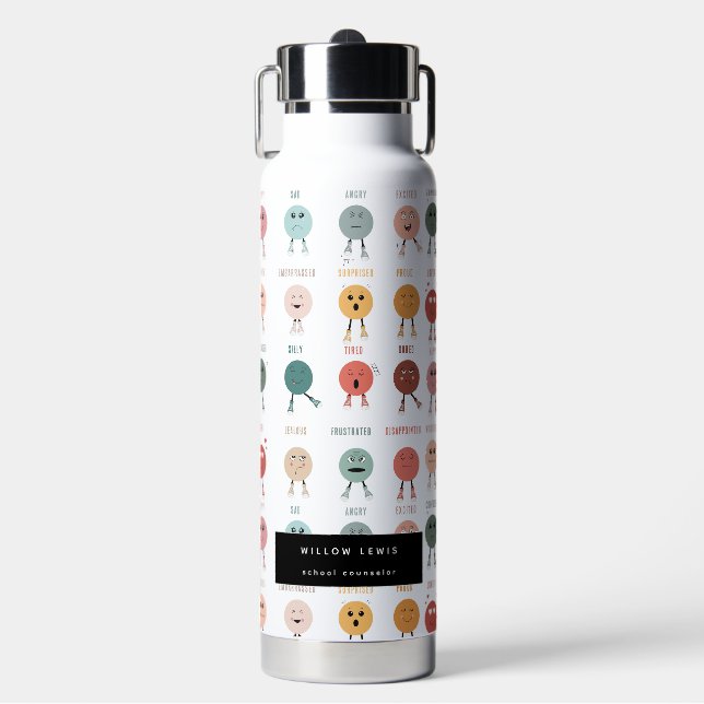 Bouteille D'eau Sentiments Émotions Visages Graphique Conseiller s (Salle de sport)