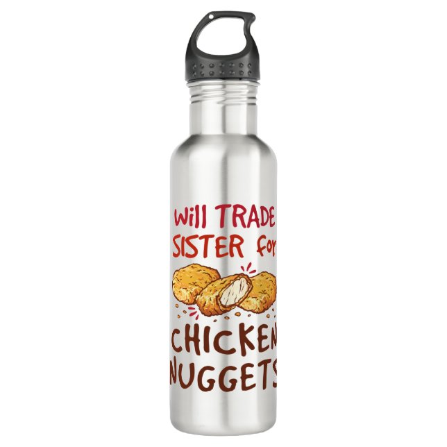 Bouteille D'eau Sera la soeur de poulet Nuggets Nugget Lover (Devant)