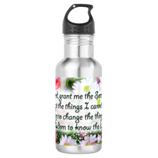 Bouteille D'eau Sérénité Prière Inspiration Bouquet Design