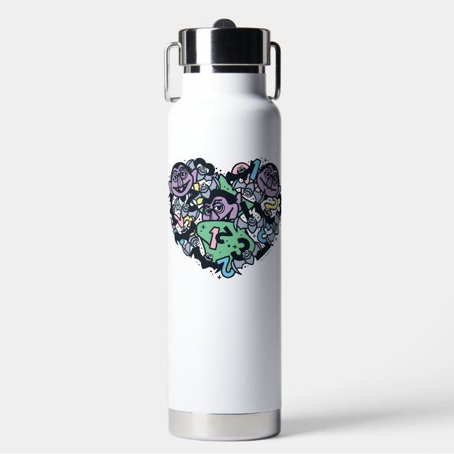 Bouteille D'eau Sésame Sésame | Comte von Count Doodle Heart (Salle de sport)