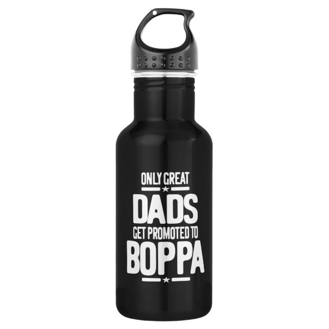 Bouteille D'eau Seuls Les Grands Dads Sont Promus À Boppa (Devant)