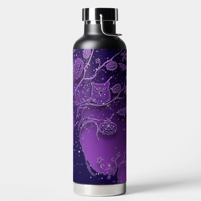 BOUTEILLE D'EAU SHADES OF PURPLE HALLOWEEN TREE WITH PUMPKINS (Droite)