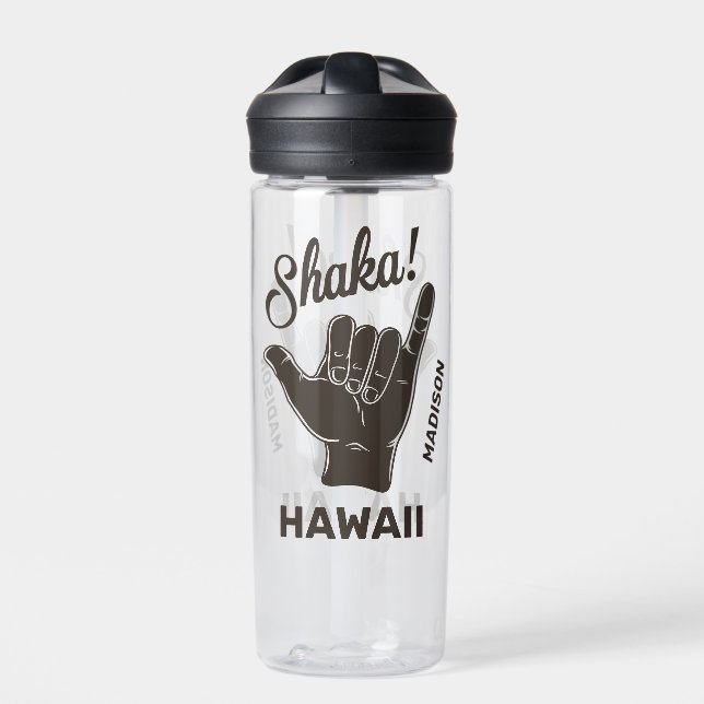 Bouteille D'eau Shaka du nom et de l'emplacement personnalisés (Extérieur)