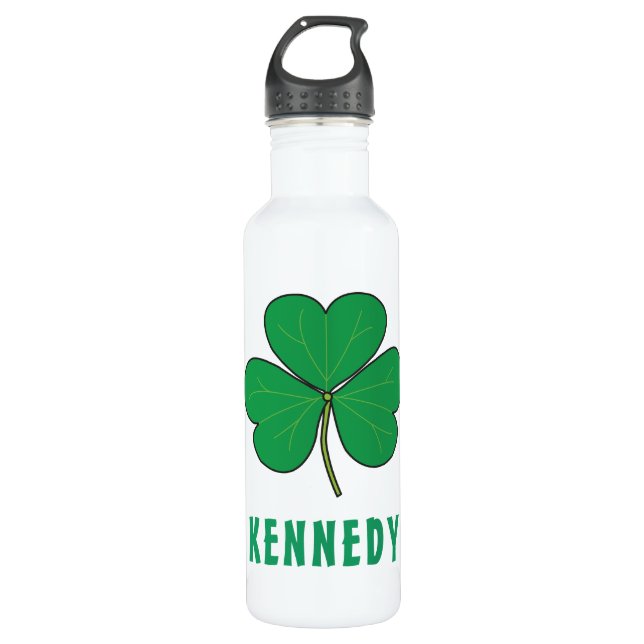 Bouteille D'eau Shamrock Green Clover Irlande Celtic Irish Nom (Devant)
