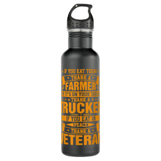 Bouteille D'eau Si Vous Mangez Aujourd'Hui Merci Un Fermier Trucke