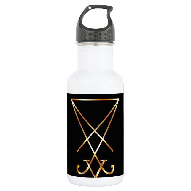 Bouteille D'eau Sigil de symbole de Lucifer- A de satanisme (Devant)