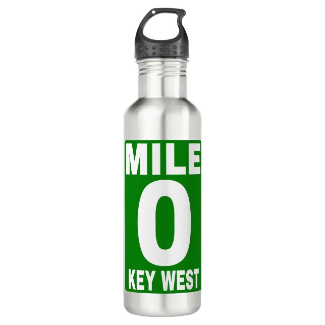Bouteille D'eau SIGNE Mile 0 Key West Road (Devant)
