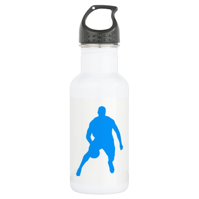 Bouteille D'eau Silhouette de basket-ball (Devant)