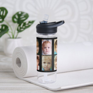 Bouteille D'eau Simple ajouter 10 photo collage noir