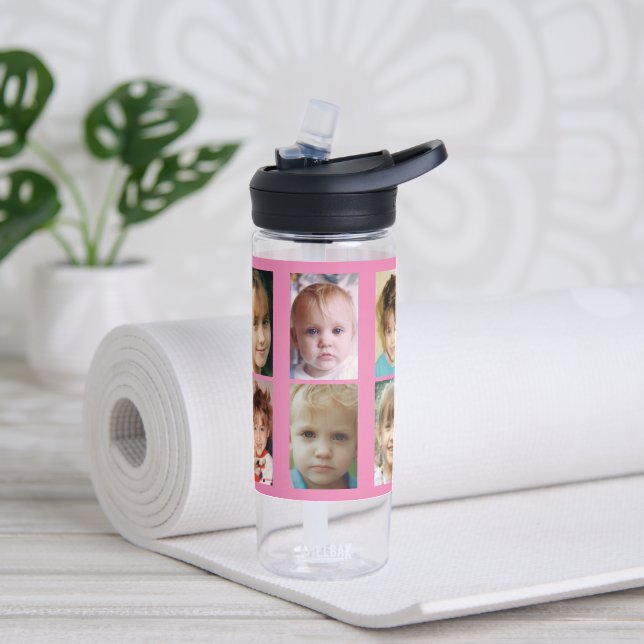 Bouteille D'eau Simple ajouter 10 photo collage rose (Yoga)