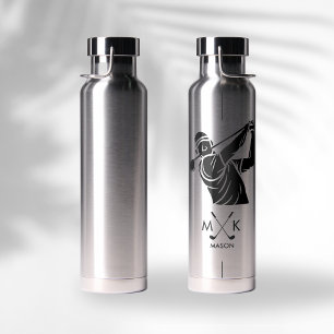 Bouteille D'eau Simple Homme Golf Player Monogramme