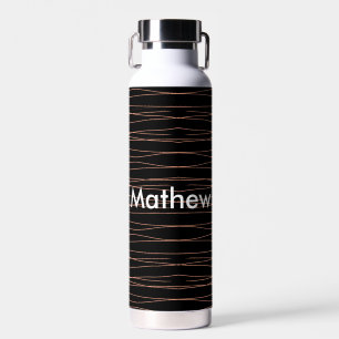 Bouteille D'eau Simple monogramme ajouter votre nom lettre man min