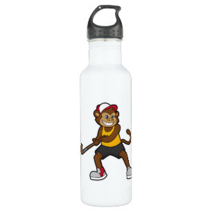 Bouteille D'eau Singe à Hockey avec bâton de hockey