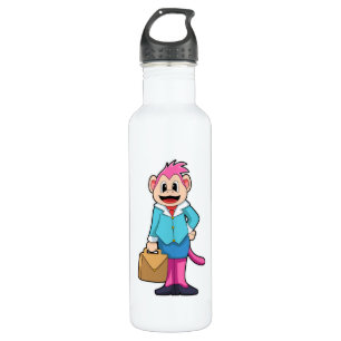 Bouteille D'eau Singe comme secrétaire avec sac