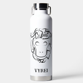 Bouteille D'eau Singe tribal noir et blanc
