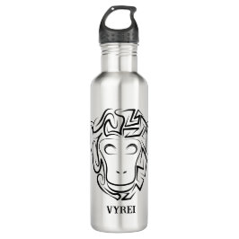 Bouteille D'eau Singe tribal noir et blanc