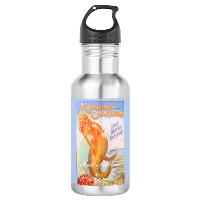 Bouteille D'eau Sirène d'honneur de l'huître sirène (Devant)