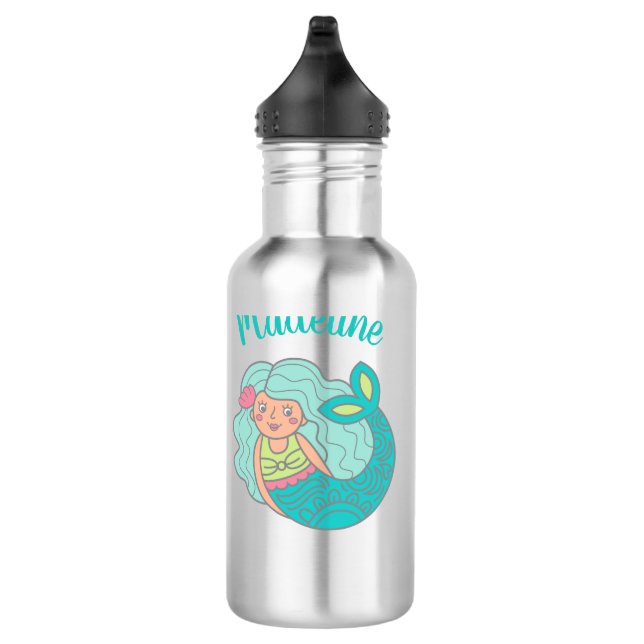 Bouteille D'eau Sirène personnalisée (Droite)