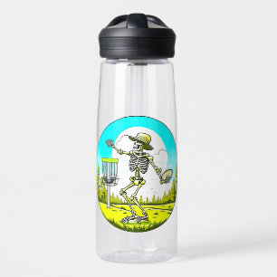 Bouteille D'eau Skeleton Disque Golfer Retro Pop Art
