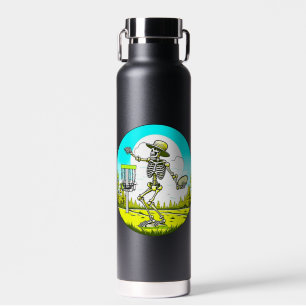 Bouteille D'eau Skeleton disque personnalisé Golfer Retro Pop Art