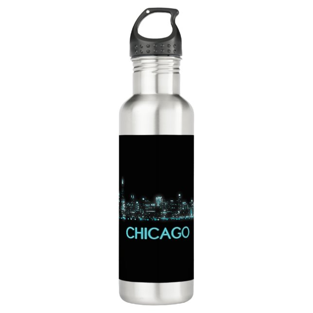 Bouteille D'eau Skyline de Chicago (Devant)
