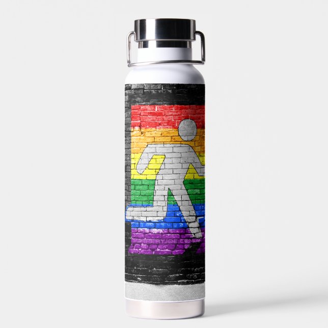 Bouteille D'eau SlipperyJoe's Be You en brique murale figure plub (Arrière)