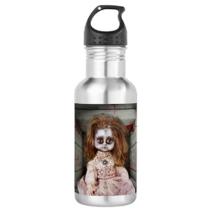 Bouteille D'eau SlipperyJoe's déplaisante poupée visage pâle sang 