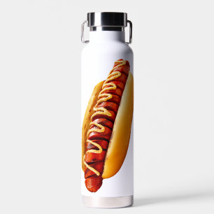 Bouteille D'eau SlipperyJoe's hot dog ambiance estivale BBQ niché