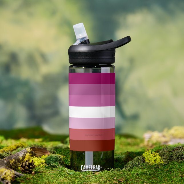 Bouteille D'eau SlipperyJoe's lesbian pride flag feminine communit (Extérieur)