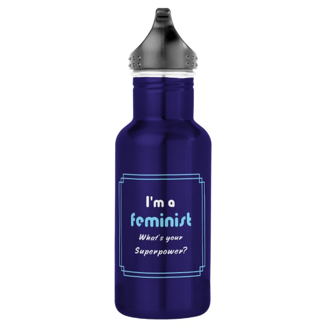 Bouteille D'eau slogan féministe de la superpuissance (Droite)