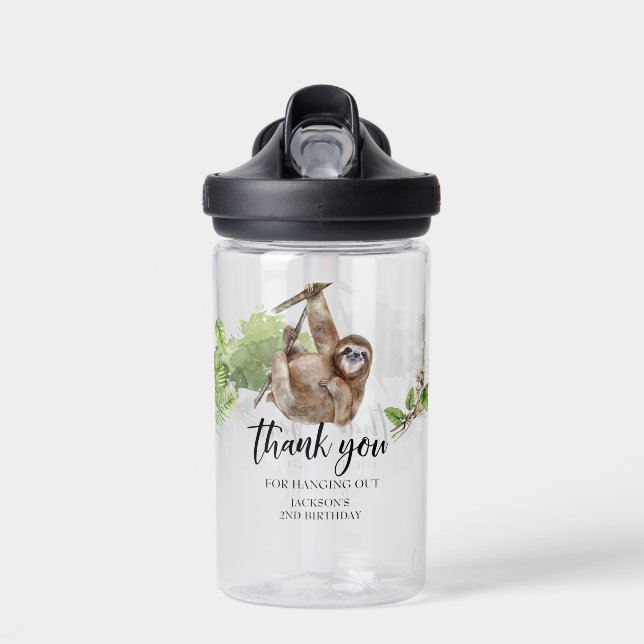 Bouteille D'eau Sloth Hanging out Jungle Merci Anniversaire Favori (Avant)
