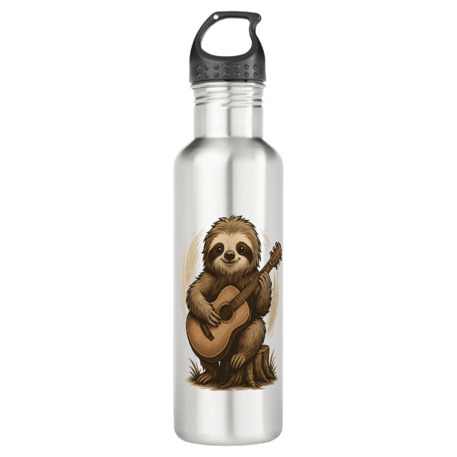 Bouteille D'eau Sloth Playing Guitar (Devant)