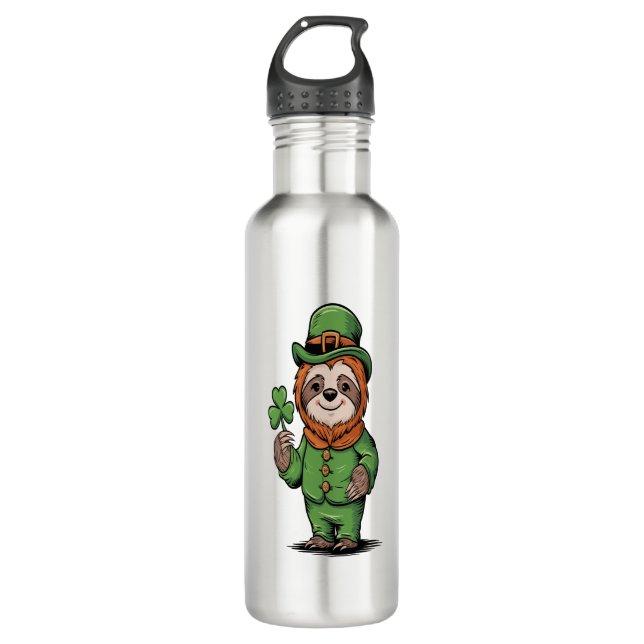 Bouteille D'eau Sloth St Patrick's Day Irish Lucky (Devant)